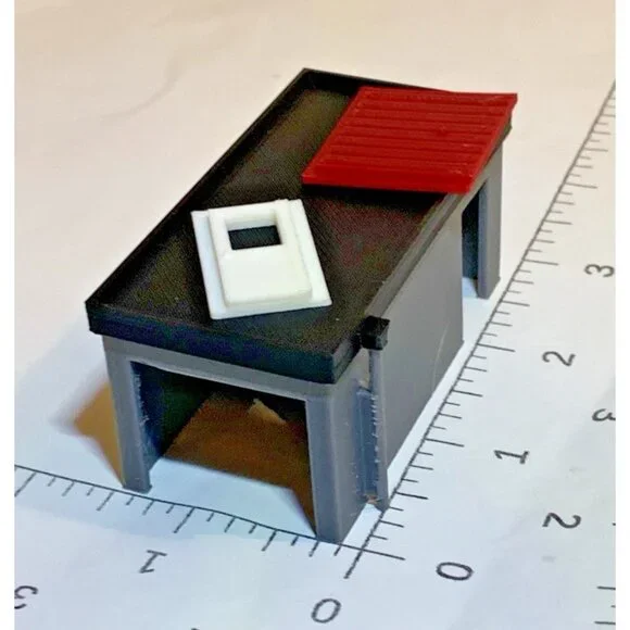HO Scale Maintenance Garage Railroad Utility Building Model Train Kit 1:87 - Picture 2 of 2